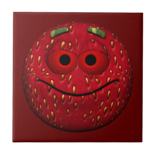 Engraçado Strawberry Emoticon