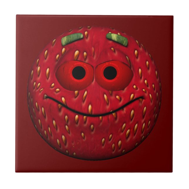 Engraçado Strawberry Emoticon (Frente)