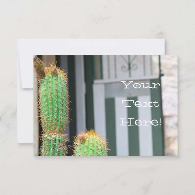 Engraçado Sua Placa Plana De Cactus Verde De Texto (Frente)