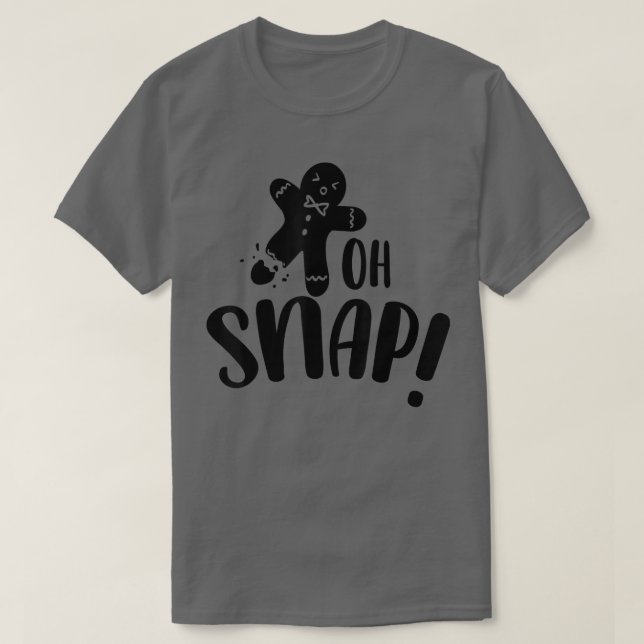 Engraçado Suéter de Ação de Graças Oh Snap T-Shirt (Frente do Design)