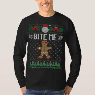 Engraçado Suéter De Natal Engraçado Me Morde Ginge