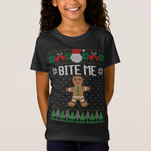 Engraçado Suéter De Natal Engraçado Me Morde Ginge