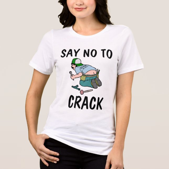 ENGRAÇADO T-SHIRT, DIGA NÃO AO CRACK (Frente)