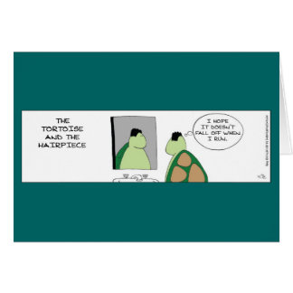 Engraçado Tortoise e o cartão de peça