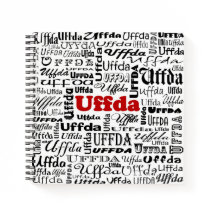 Engraçado Uffda Expressão Norueguesa Texto Preto e