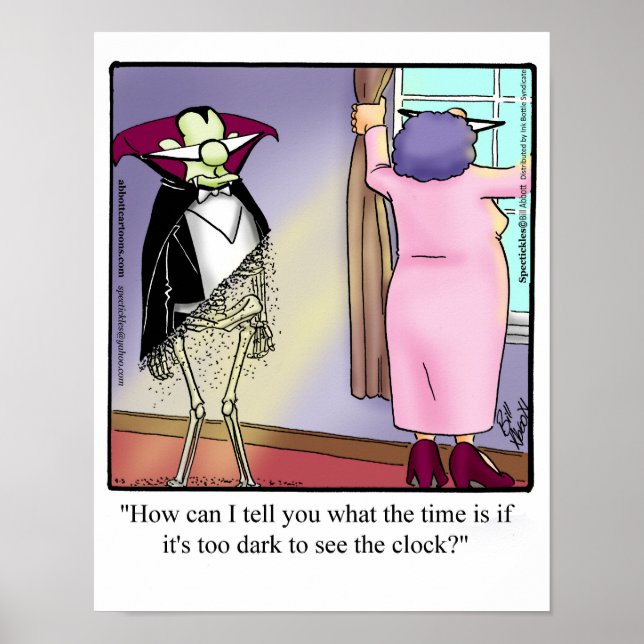 Engraçado Vampiro Dracula Humor Poster (Frente)