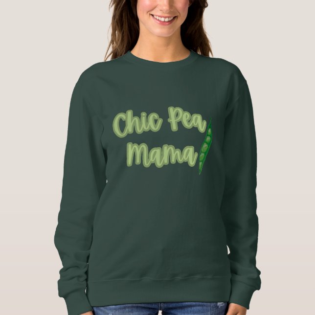 Engraçado Vegan Chic Pea Mama Suéter feminino (Frente)