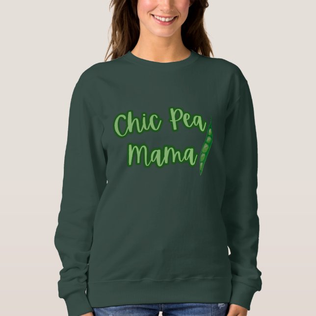 Engraçado Vegan Chic Pea Mama Suéter feminino (Frente)