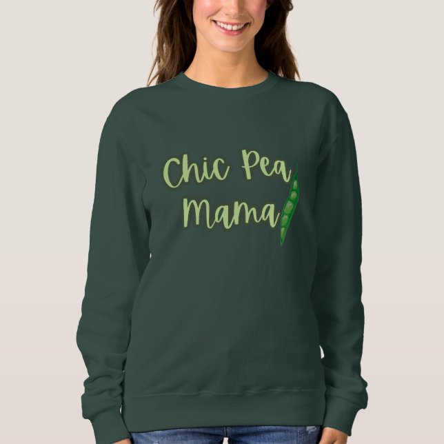 Engraçado Vegan Chic Pea Mama Suéter feminino (Frente)