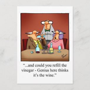 Engraçado vinho e Convites de festas Jantados