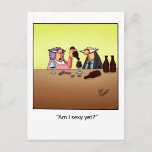 Engraçado vinho Humor Cartão postal "Espectickle