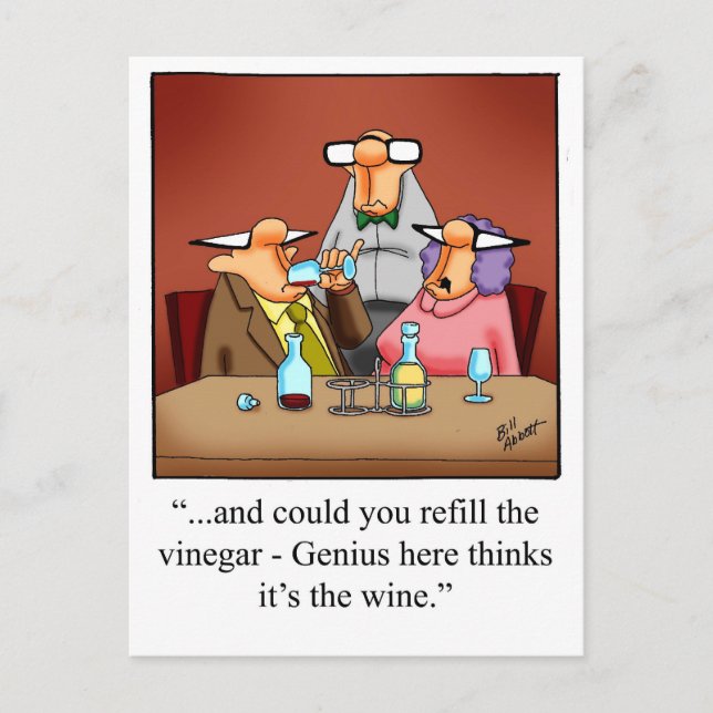 Engraçado vinho Humor Cartão postal "Espectickles" (Frente)