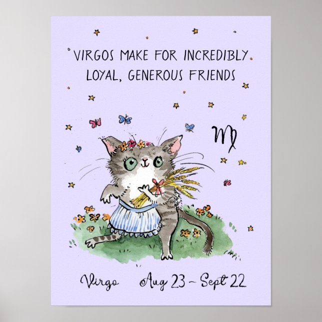 Engraçado Virgo poster Zodiac - Sinal de estrela p (Frente)
