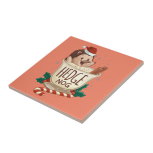 Engraçado Xmas Hedge Nog Hedgehog Eggnog Natal