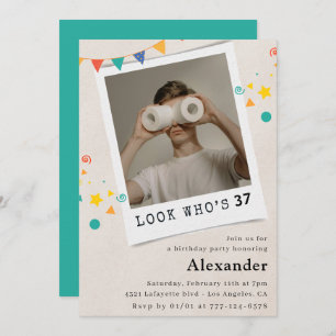 Engraçados Homens 37 convites para o aniversário