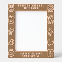 Engraved Baby Birth Stats Personal Picture Frame