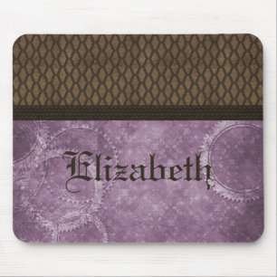 Engrenagem Steampunk Mousepad do metal, roxo
