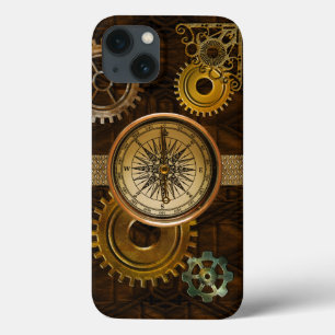 Engrenagens de Steampunk no design geométrico do