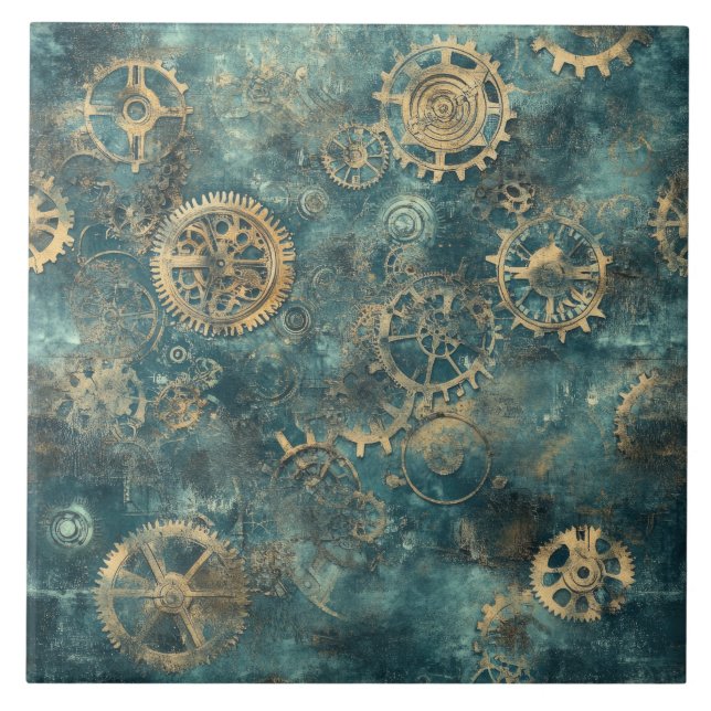Engrenagens e Mecanismos Steampunk Vintage (Frente)