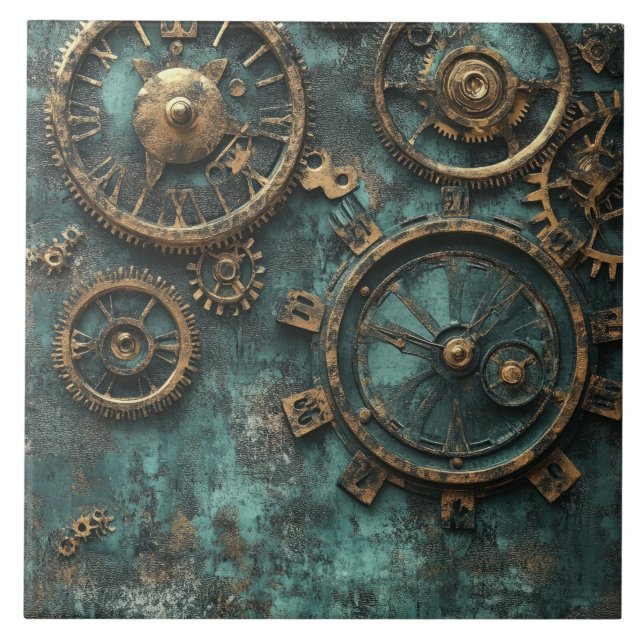 Engrenagens e Mecanismos Steampunk Vintage (Frente)