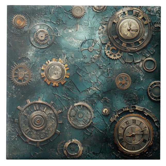 Engrenagens e Mecanismos Steampunk Vintage (Frente)