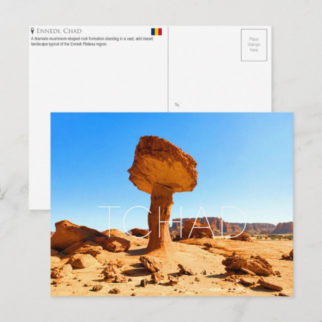 Ennedi, Chade Cartão Postal de Viagem (Frente/Verso)