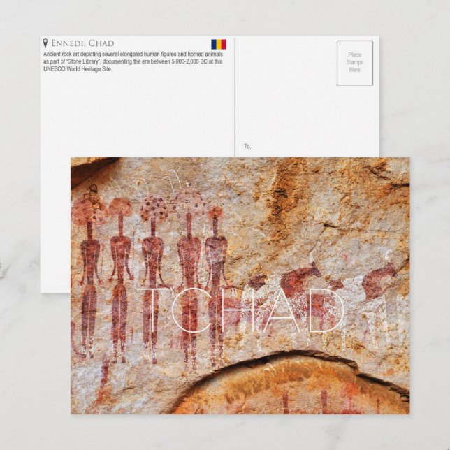Ennedi, Chade Cartão Postal de Viagem (Frente/Verso)
