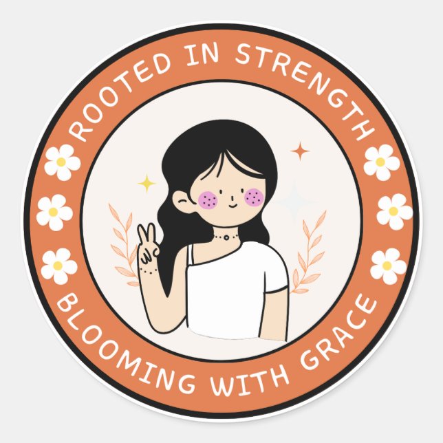 Enraizado No Adesivo De Força (Frente)