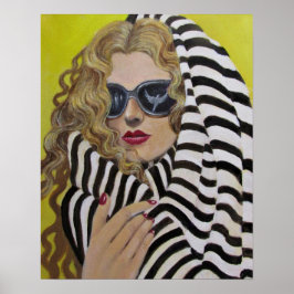 Enrolado em uma Beach Towel/ Poster