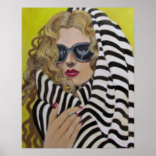 Enrolado em uma Beach Towel/ Poster