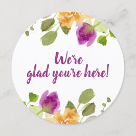 Ensaio de Cartões de agradecimentos de púrpura Jan