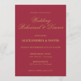 Ensaio de Casamento e Janta Convite Preto Vermelho