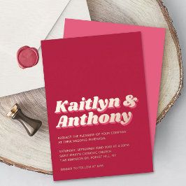 Ensaio de Casamento Retro Groovy Viva Magenta, de 