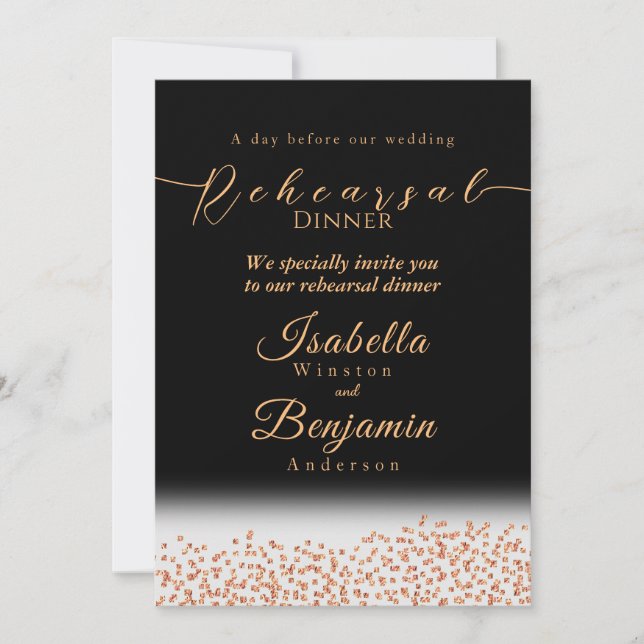 Ensaio Dourado de Casamento Negra Elegante (Frente)