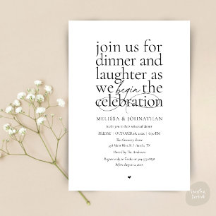 Ensaio Elegante Convite para Jantar Amor & Riso Mi