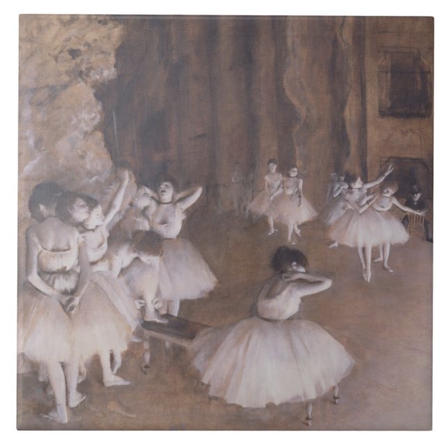Ensaio no palco, 1874 do balé de Edgar Degas | (Frente)