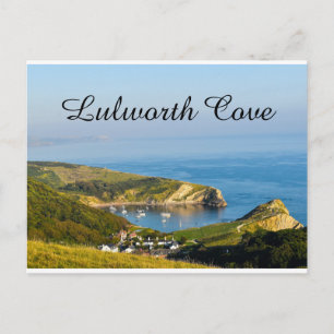 Enseada de Lulworth - cartão postal do Reino Unido