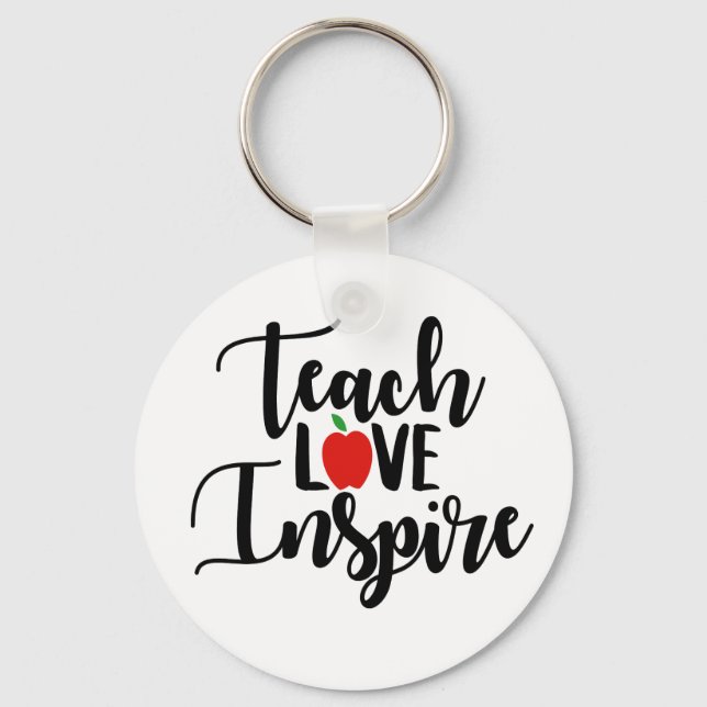 Ensinar amor inspira chaveiro do professor (Frente)