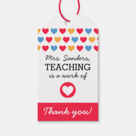 "Ensinar é uma obra de coração" - Etiqueta de Pres