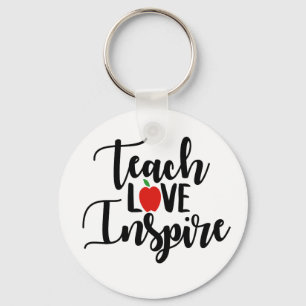 Ensine o amor inspiram o chaveiro das palavras do