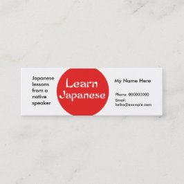 Ensino de Língua Japonesa — Cartões Publicitários