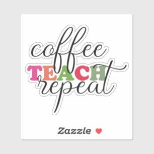 Ensino do Café Repetindo Adesivo ~ Professor