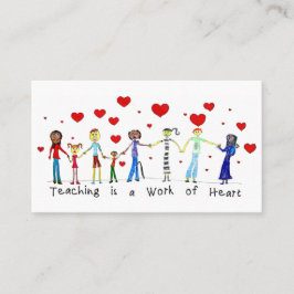 Ensino é um Trabalho de Cartões de Informação Card