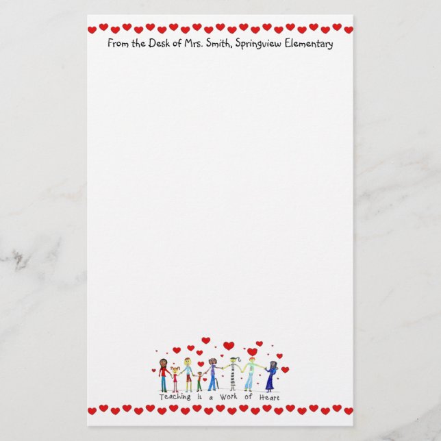 Ensino é uma obra de papelaria (Frente)