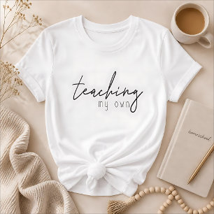 Ensino Eu Mesma - Camiseta de Mãe que Ensina em Ca
