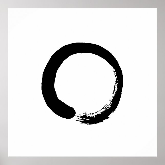 Ensō Zen Circle Calliographic Poster (Frente)