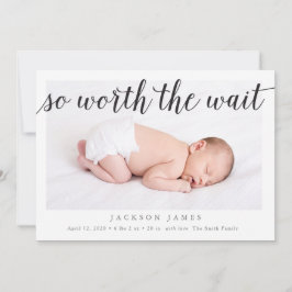 Então vale a pena o anúncio de esperar nascimento