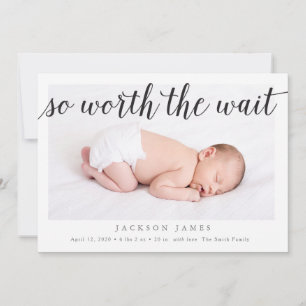 Então, vale a pena o anúncio do nascimento da foto