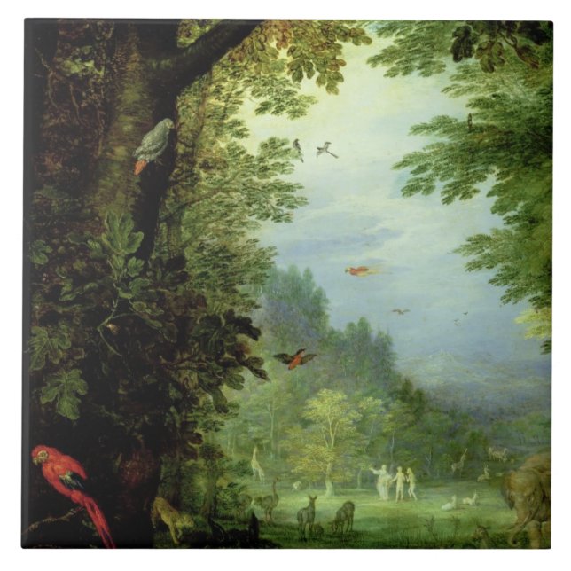 Enterre ou o paraíso terrestre, detalhe de Adam e (Frente)