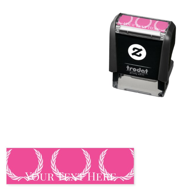 Entintado Carimbo de Borracha de Cor Rosa Personalizado Auto (In Situ)